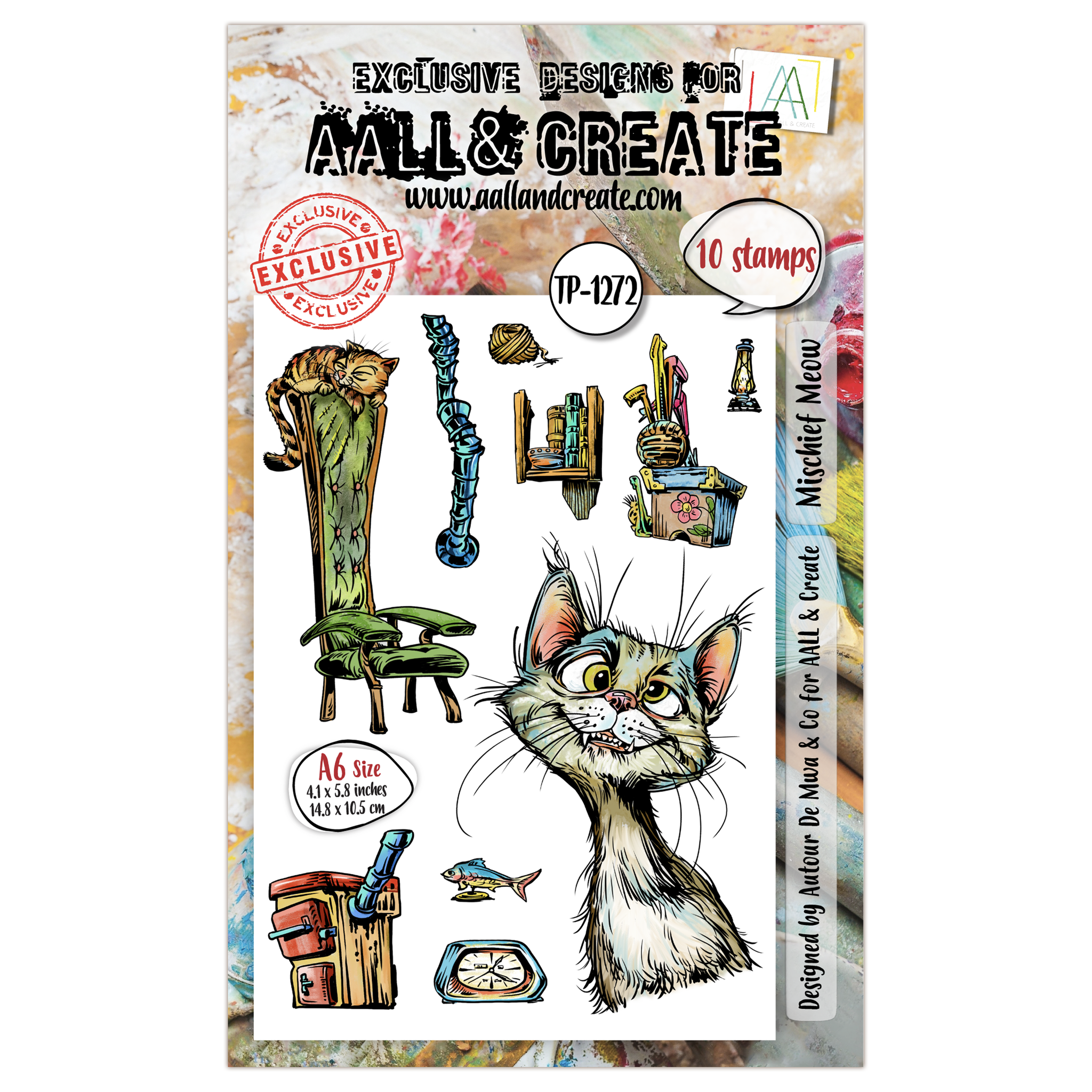 AALL and Create - A6 Stamp Set - Mischief Meow AALL and Create - A6 Stamp Set - Mischief Meow
