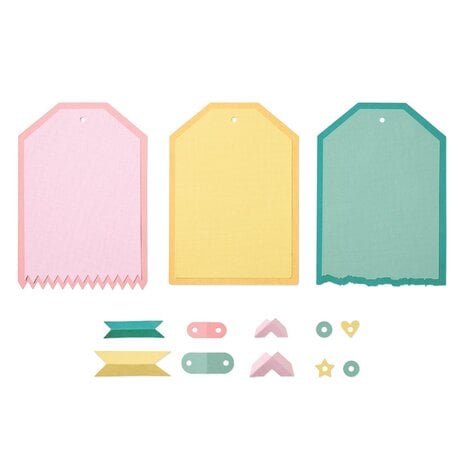 Sizzix - Thinlits Die by 49 and Market Snap and Swap Large Tags (17pcs) 
