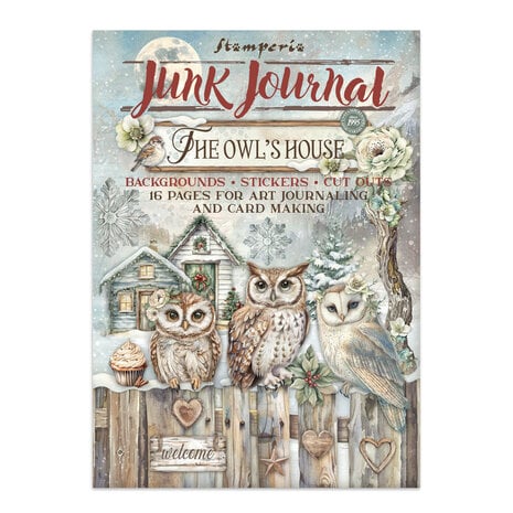 Stamperia - The Owl's House Junk Journal Backgrounds, Stickers, Cut-Outs