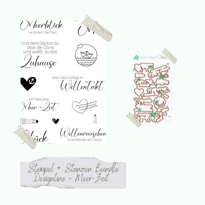 Creative Depot -  Bundle - Designline - Meer-Zeit - Stempelset & Stanzen 