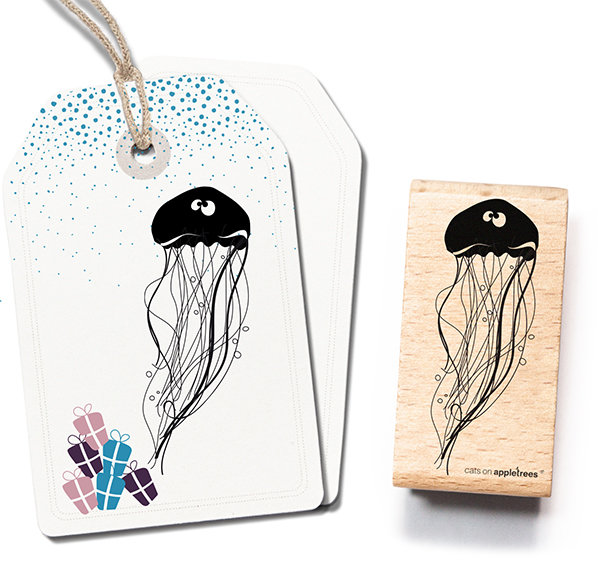 Cat on Appletrees - Stempel Qualle Erna