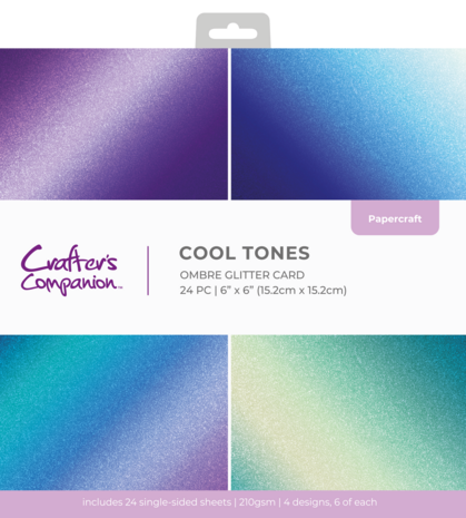 CC - Ombre Glitter Pad 6x6 Inch Cool Tones