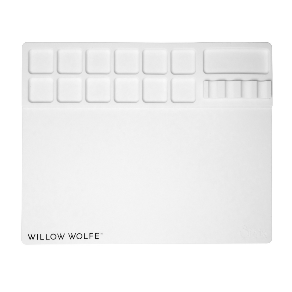 Sizzix - Studio Media Mat With Palette & Brush Hold by Willow Wolfe