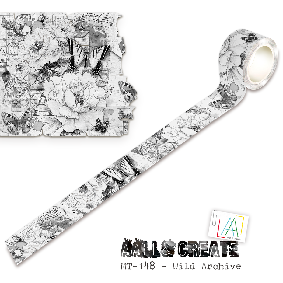 AALL & Create - Nocturne Flight 25mm 10m Washi Tape Wild Archive