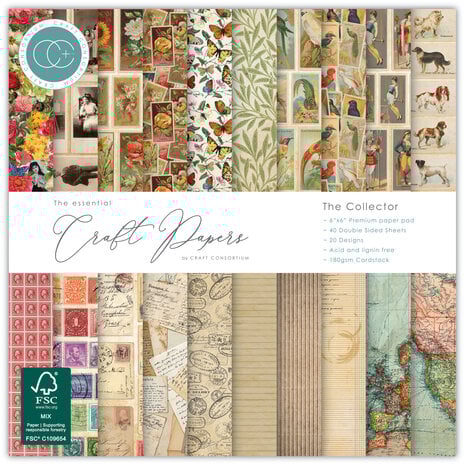 Craft Consortium - The Collector 6x6 Inch Premium Paper Pad