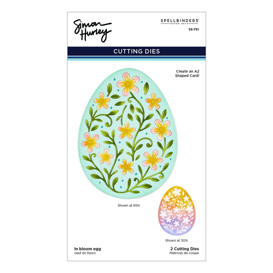 Spellbinders - Happy Spring Etched Dies In Bloom Egg