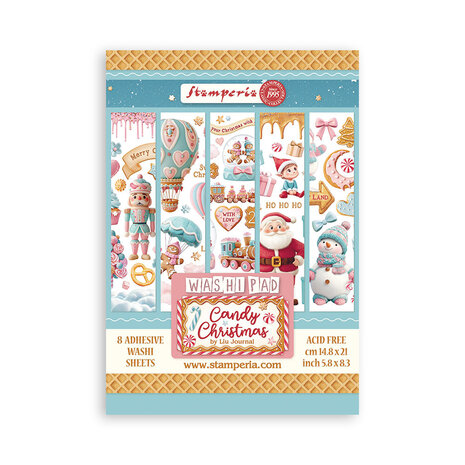 Stamperia - Candy Christmas A5 Washi Pad (8pcs)