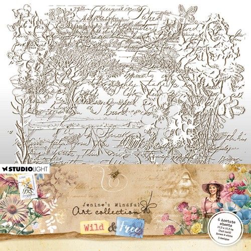 Studio Light Acetate Sheets White & brown Wild & Free nr.06