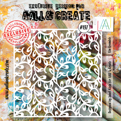 AALL & Create - Stencil 6x6 Inch Gin Bramble