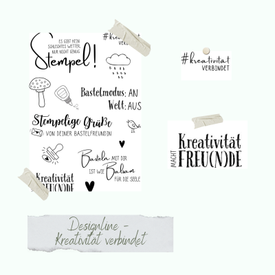 Creative Depot -   Stempelset - Designline - Kreativität verbindet