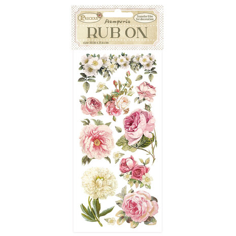 Stamperia - Precious Rub-On 4x8,5 Inch Peony