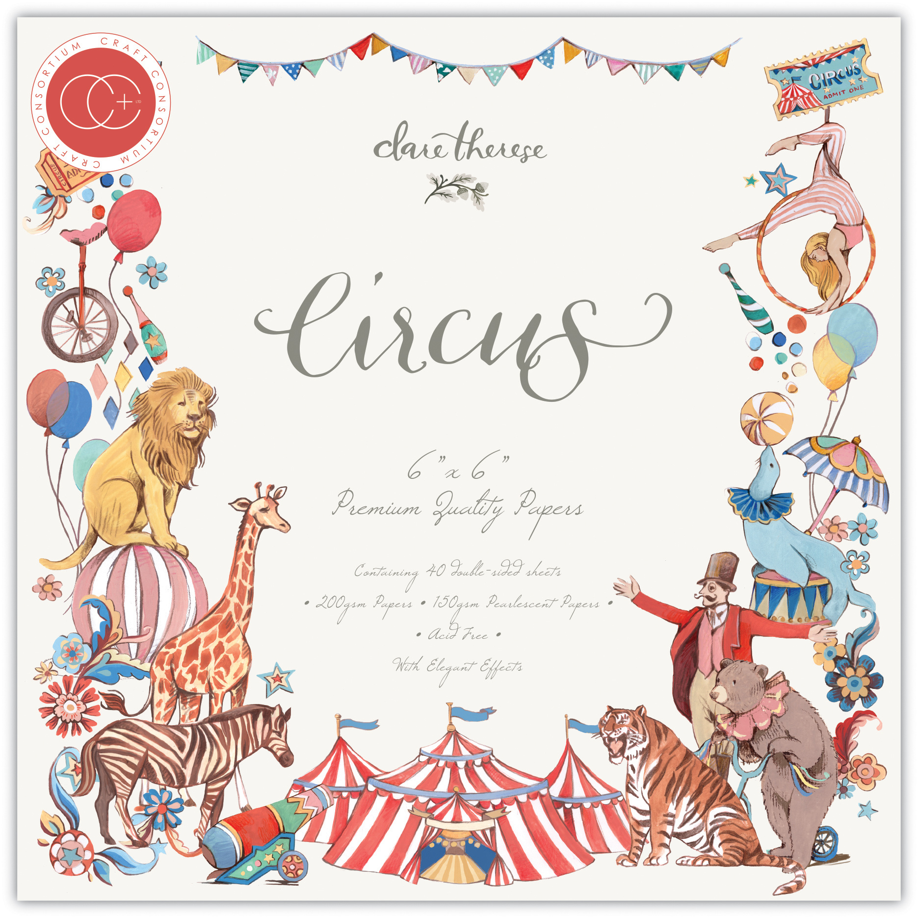 craft-consortium-circus-6x6-inch-paper-pad-ccppad0 craft-consortium-circus-6x6-inch-paper-pad-ccppad0