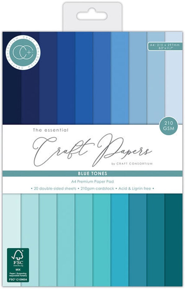 Craft Consortium - The Essentials A4 Premium Cardstock Pad Grey Tones