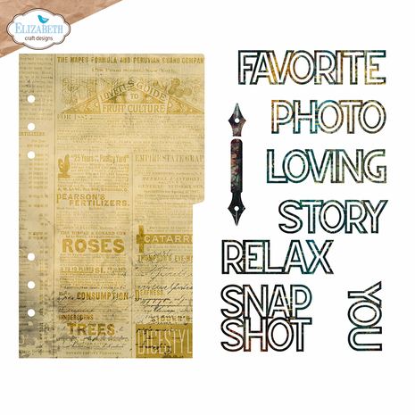 Elizabeth Craft Designs - Botanical Blend Dies Page with Large Tab 1 Elizabeth Craft Designs - Botanical Blend Dies Page with Large Tab 1