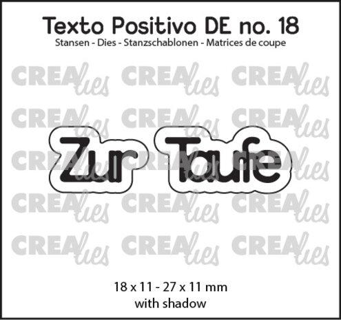Crealies Texto Positivo Dies German Zur Taufe