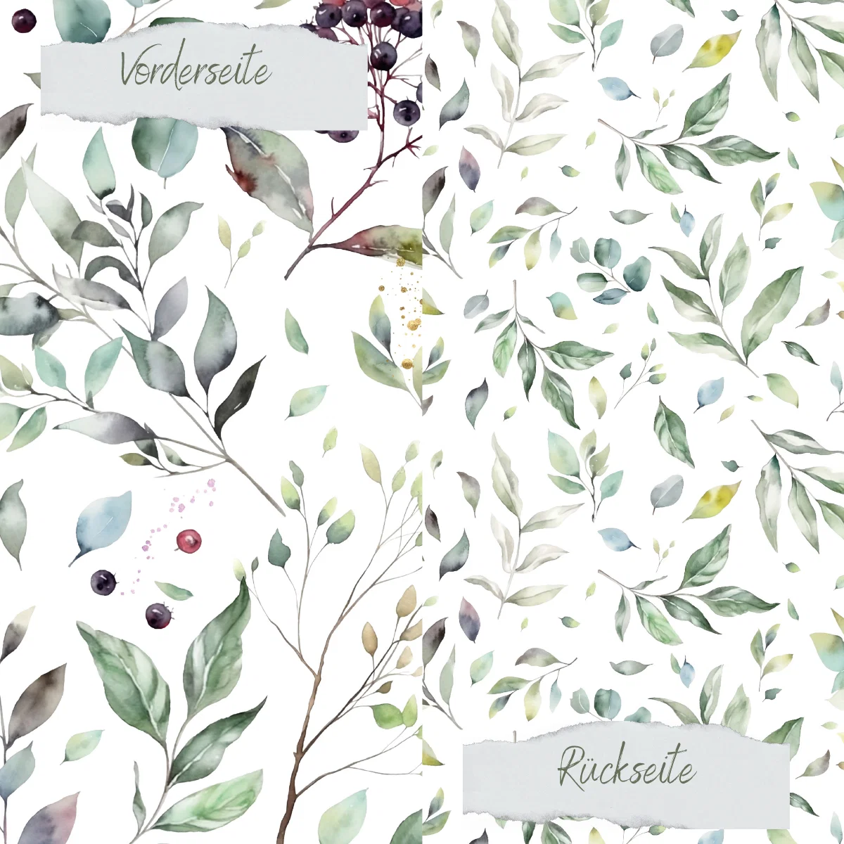 Creative Depot - Designpapier - Blätter und Beeren - Doppelseitig bedruckt
