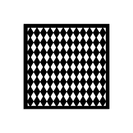 Stamperia - Alice in Christmas Thick Stencil 12x12cm Rhombus Pattern