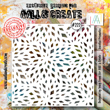 AALL & Create - Stencil 6x6 Inch Jewelled Prismatics AALL & Create - Stencil 6x6 Inch Jewelled Prismatics