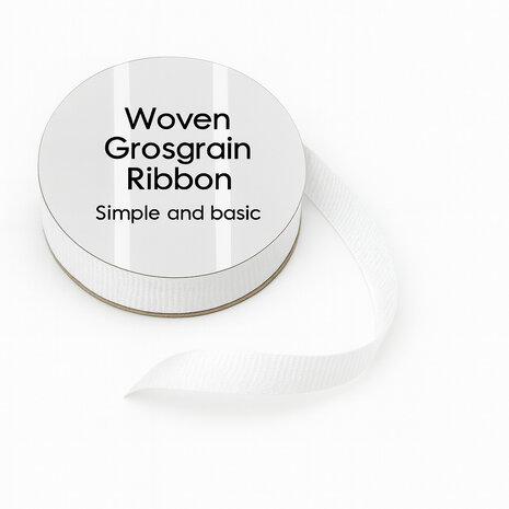 Simple and Basic - White Grosgrain Ribbon
