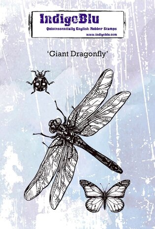 IndigoBlu - Giant Dragonfly A6 Rubber Stamps