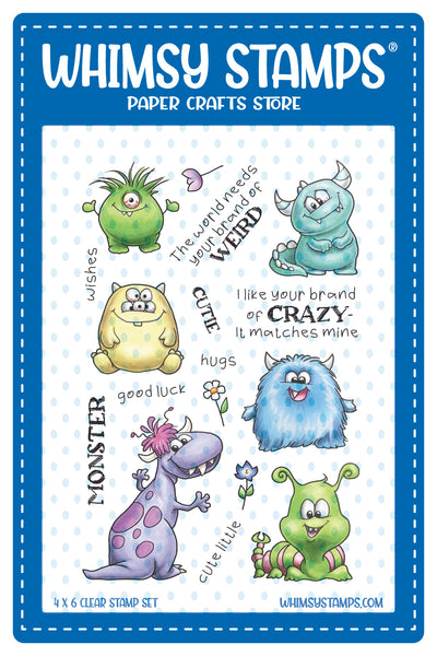 Whimsy Stamps - Monster Cuties Clear Stamps