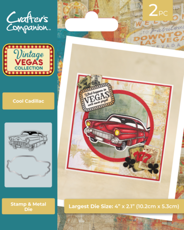 Crafter's Companion - Vintage Vegas Stamp & Die Cool Cadillac