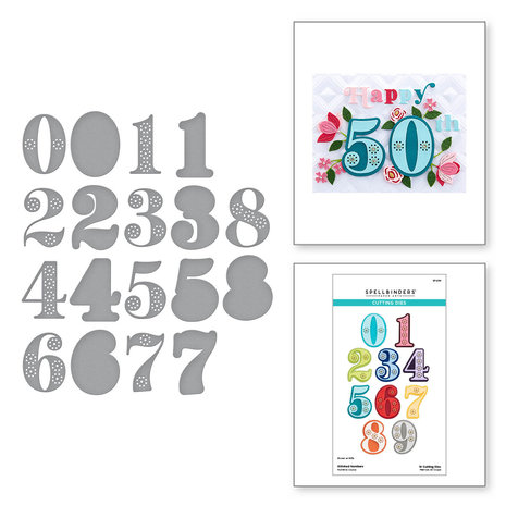 Spellbinders - Stitched Numbers Etched Dies