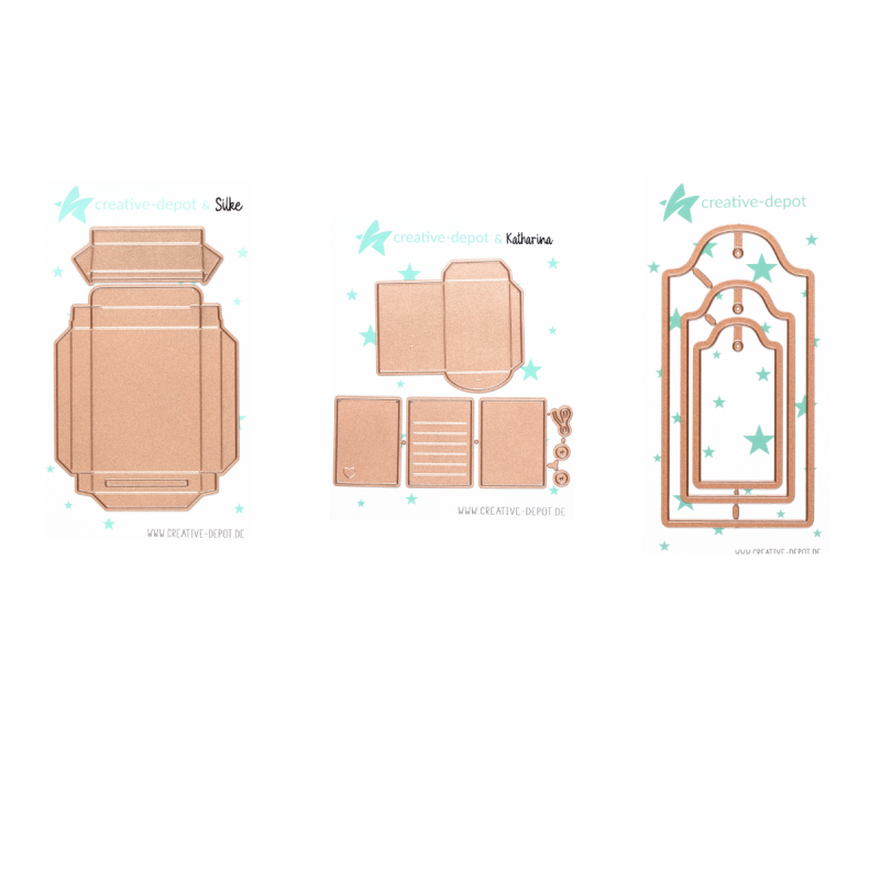 Creative Depot - Bundle - Briefkasten, Basisanhänger & Briefumschläge Rechteck - Groß