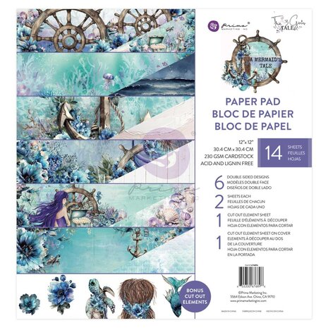 Prima Marketing - A Mermaid's Tale 12x12 Inch Paper Pad