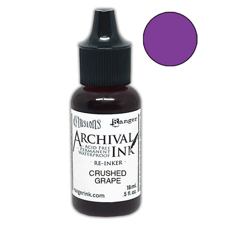 Ranger - Dyan Reaveley Dylusions Archival Ink Crushed Grape Re-Inker 0.5 fl oz