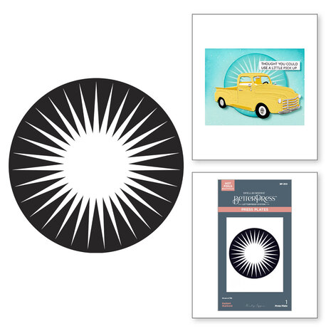 Spellbinders - Classic Road Legends BetterPress Plate Radiant Starburst 