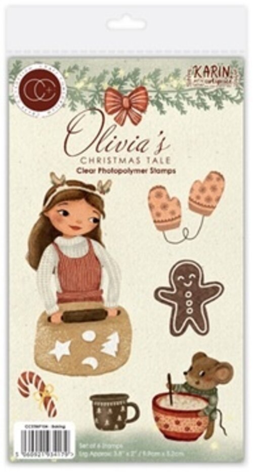 Craft Consortium - Olivia's Christmas Tale Clear A6 Photopolymer Stamp Set Baking