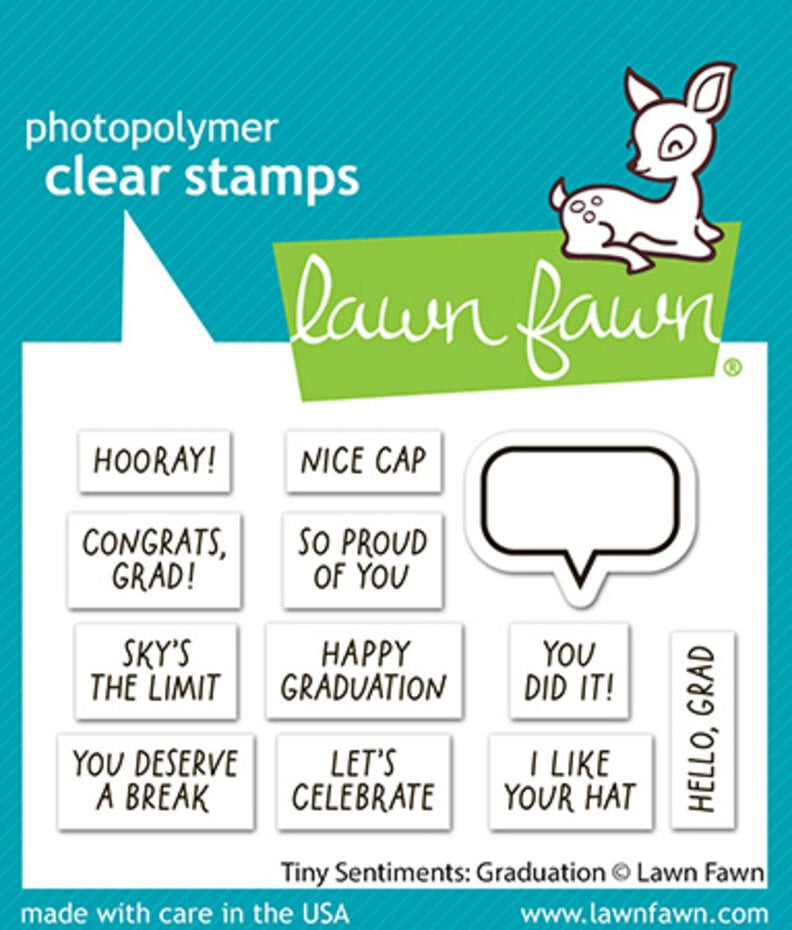 Lawn Fawn - Tiny Sentiments Graduation Clear Stamps