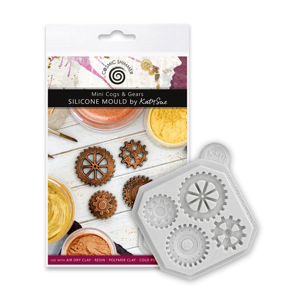  Katy Sue Designs - Cosmic Shimmer - Silicone Mould Mini Cogs & Gears 