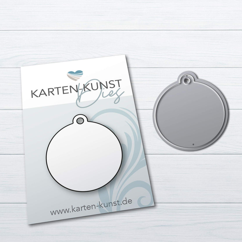Karten-Kunst Stanzschablone kk-D229 - Mini Anhänger rund