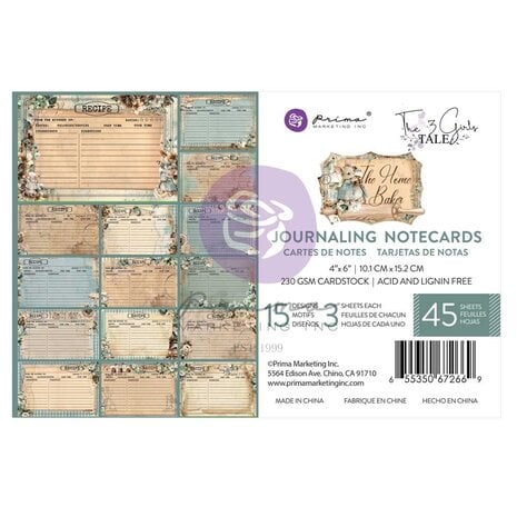 Prima Marketing - The Home Baker 4x6 Inch Journaling Cards Prima Marketing - The Home Baker 4x6 Inch Journaling Cards