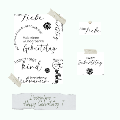 Creative Depot -  Stempelset - Designline - Happy Geburtstag I 
