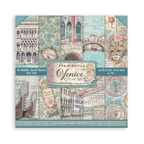 Stamperia - Venice City of Art 8x8 Inch Paper Pack