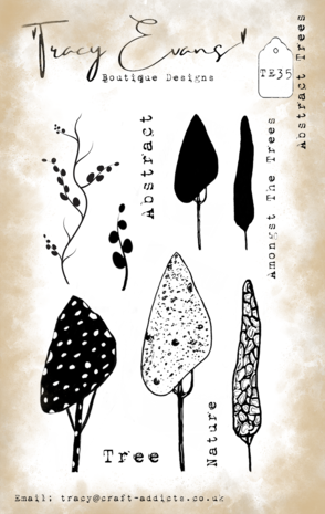Tracy Evans - Abstract Trees A6 Stamp Tracy Evans - Abstract Trees A6 Stamp