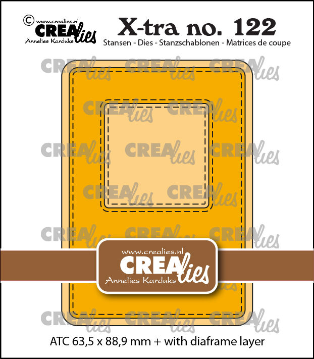 Crealies - X-tra dies no. 122, ATC slide frame
