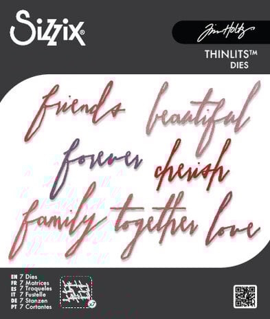 Sizzix Thinlits Die by Tim Holtz Handwritten Love (7pcs)