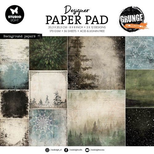 Studio Light Design Paper Pad Background paper Grunge Coll. nr.187