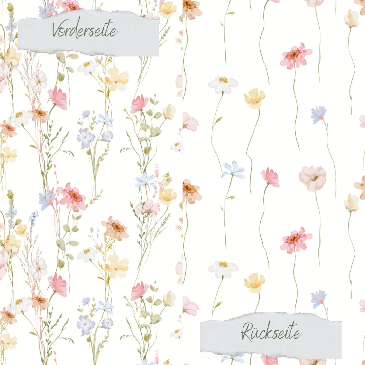 Creative Depot - Designpapier - Schlichte Sommerblüten II - Doppelseitig bedruckt