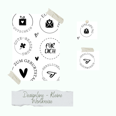 Creative Depot -  Stempelset - Designline - Kleine Wortkreise 
