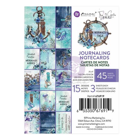 Prima Marketing - A Mermaid's Tale 3x4 Inch Journaling Cards