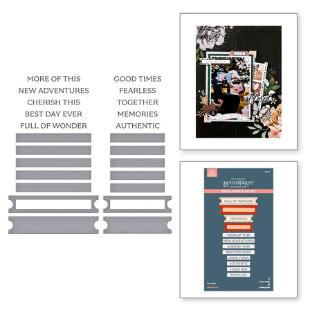 Spellbinders - Cherish This BetterPress Plate & Die Set from the Golden Afternoon Collection Spellbinders - Cherish This BetterPress Plate & Die Set from the Golden Afternoon Collection