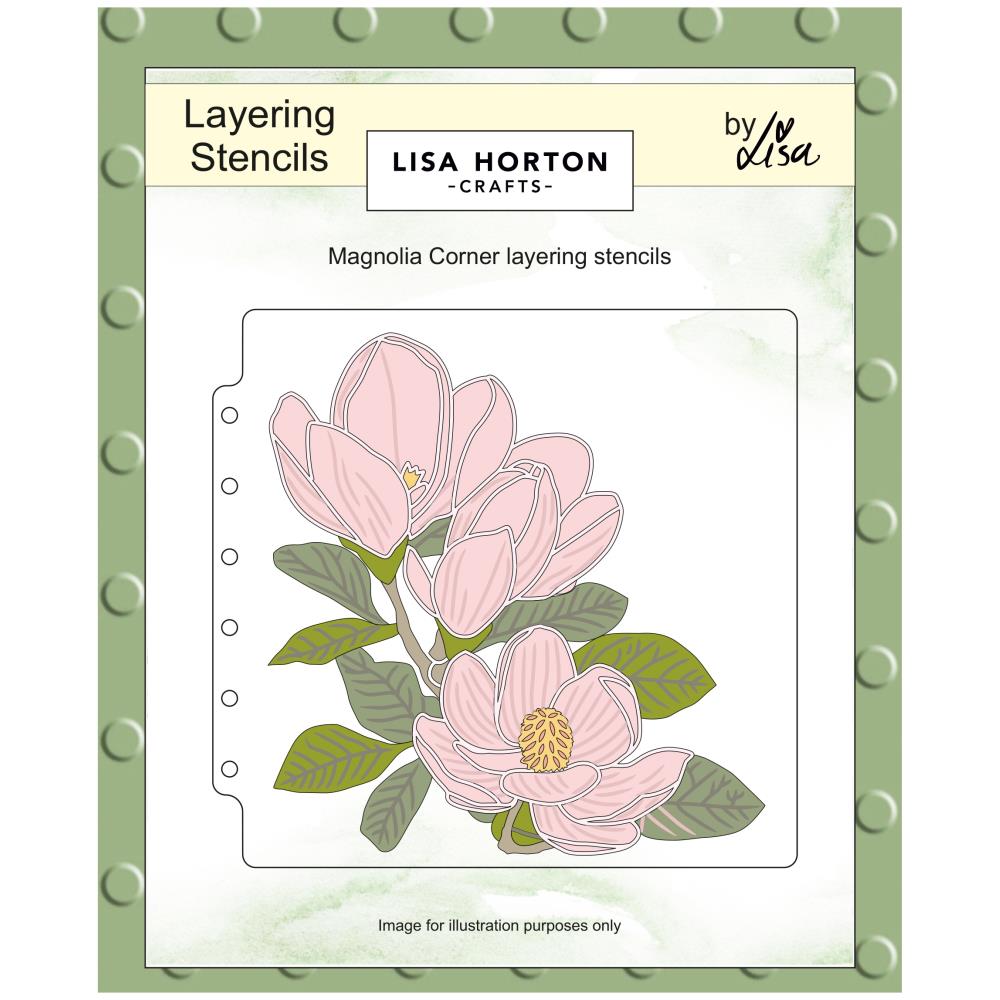 Lisa Horton Crafts Layering Stencils 6"X6" -  Magnolia Corner 