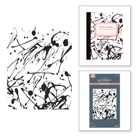 Spellbinders - Take Note BetterPress Plate Memo Splatter 