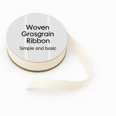 Simple and Basic - Ivory Grosgrain Ribbon