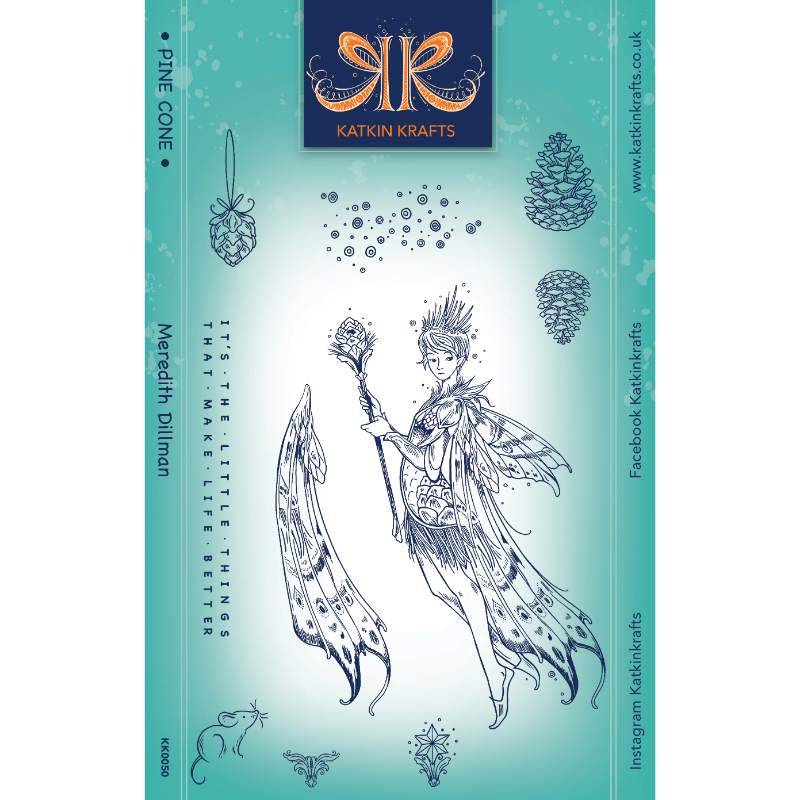Katkin Krafts Pine Cone 6 in x 8 in Clear Stamp Set
